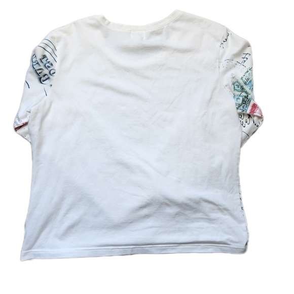 CLEO white travel motif Size Large Petite - Picture 2 of 4